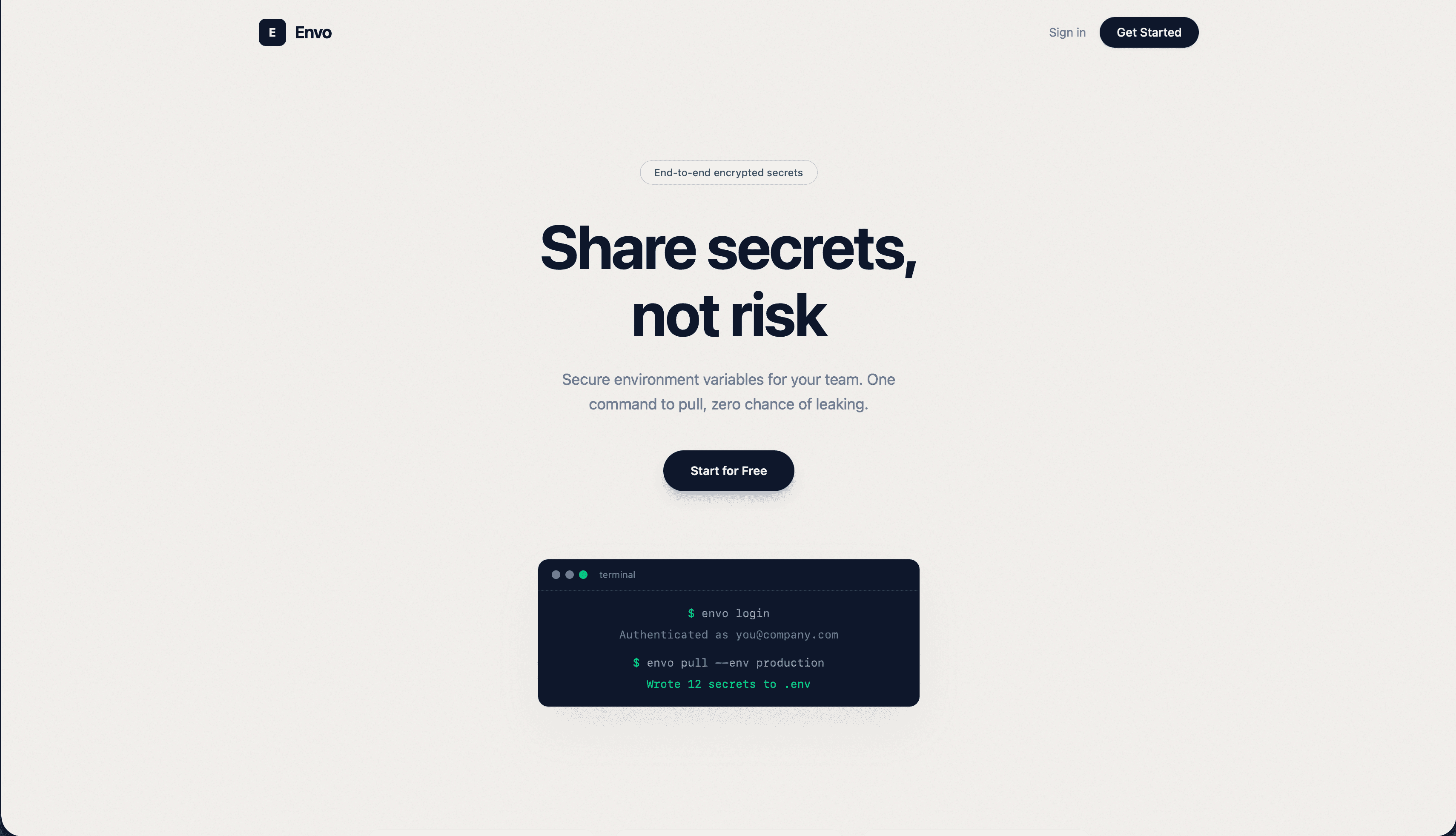 Envo – Encrypted env management for teams
