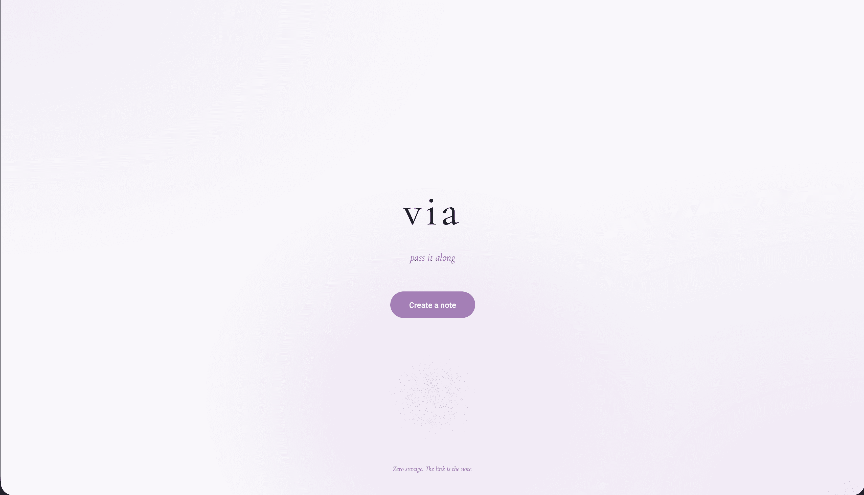 VIA – Zero-storage text sharing
