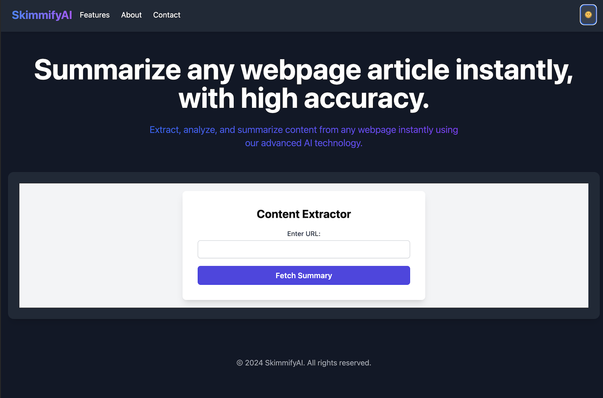 Skimmify - Article and web content summarizer