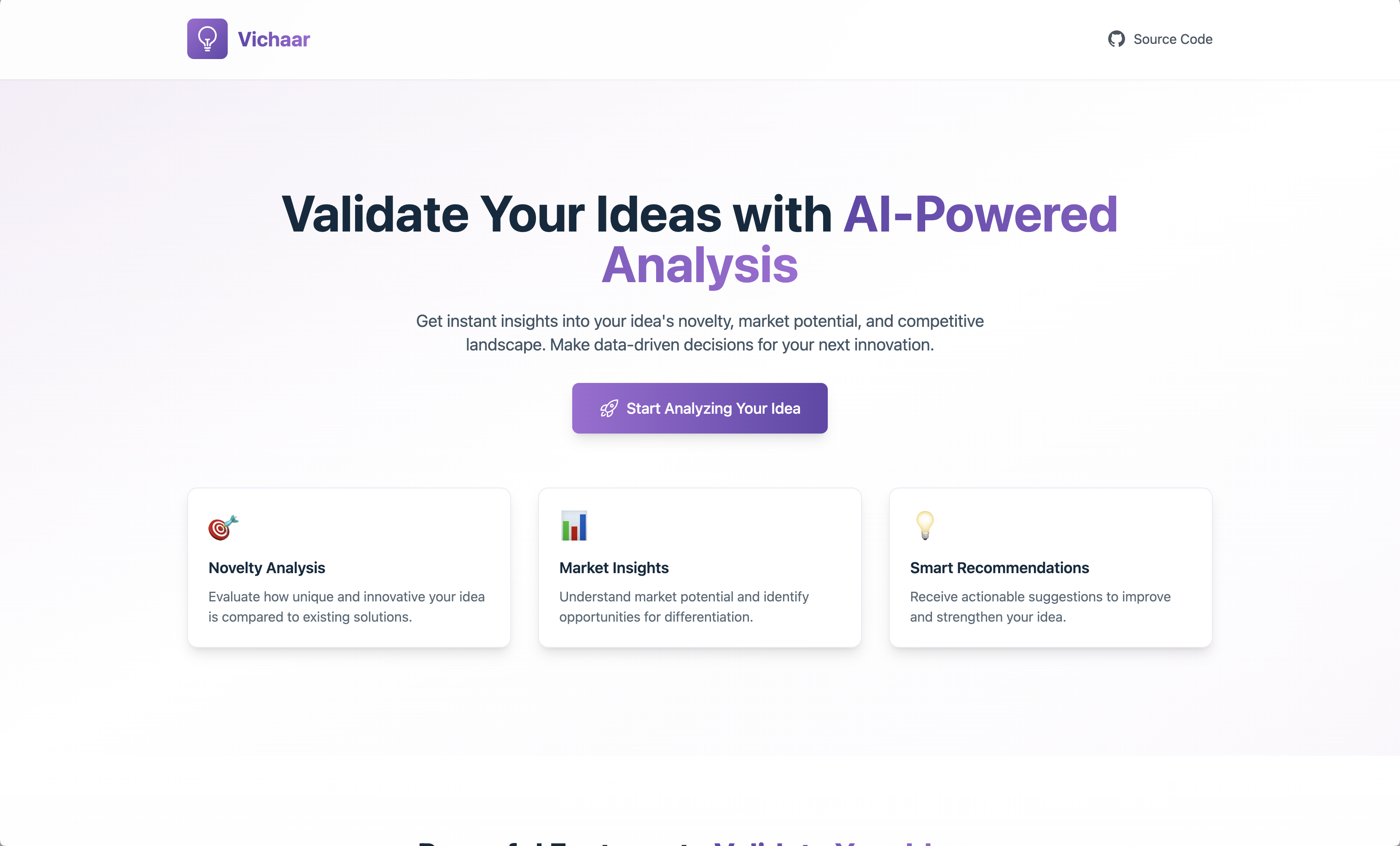 Vichaar - Idea validation platform